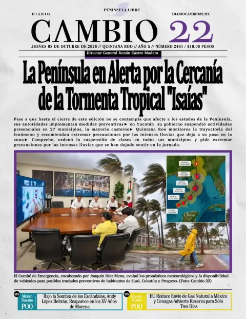 Portada de Diario Cambio 22 (Portada)