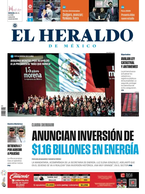 Portada de El Heraldo de Mexico