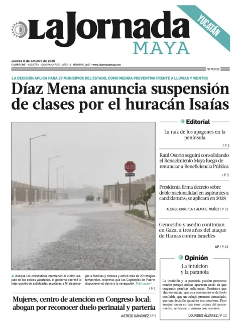 Portada de La Jornada Maya Yucatán