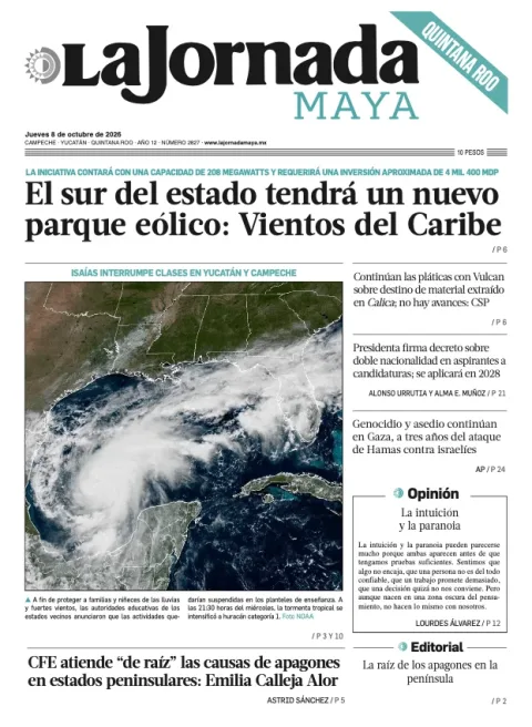 Portada de La Jornada Maya Quintana Roo
