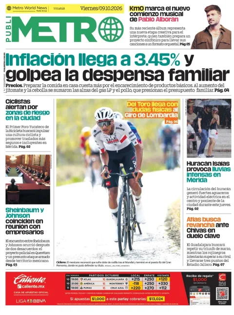 Portada de Publimetro Merida