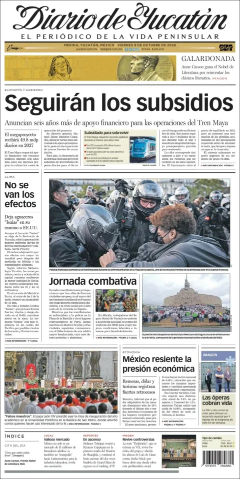 Portada de Diario de Yucatán