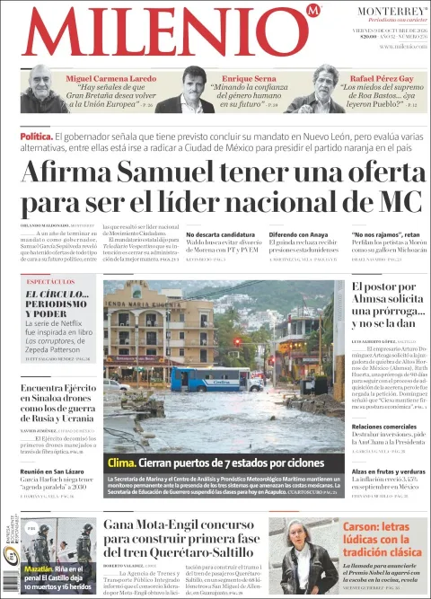 Portada de Milenio