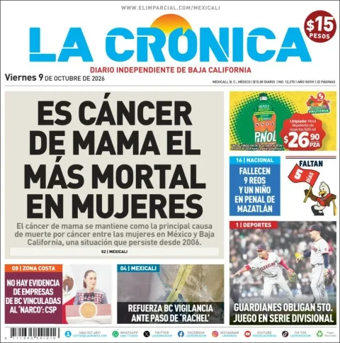 Portada de La Cronica