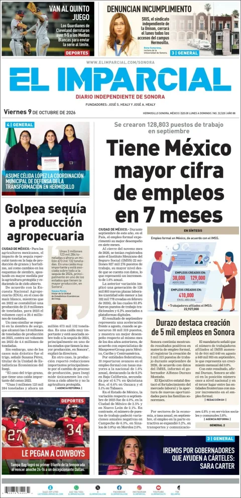 Portada de El Imparcial