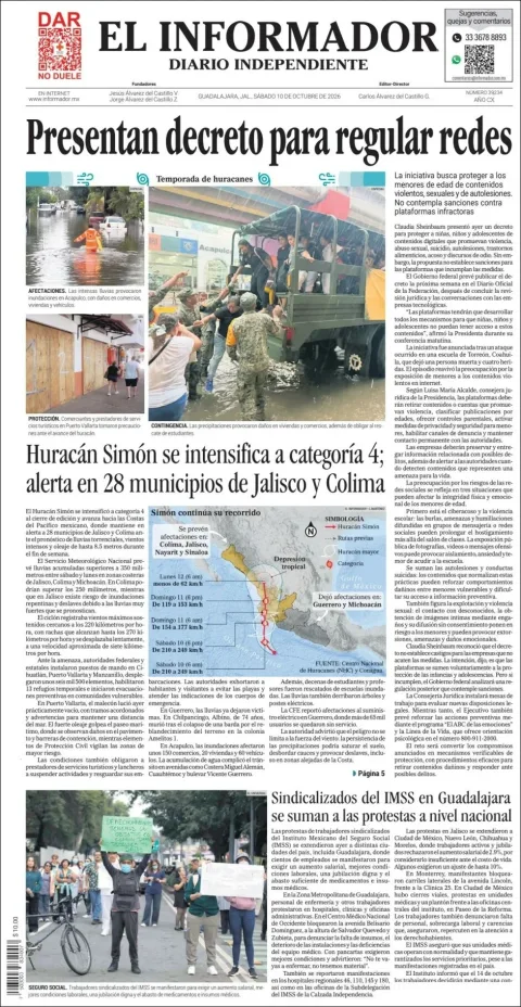 Portada de El Informador