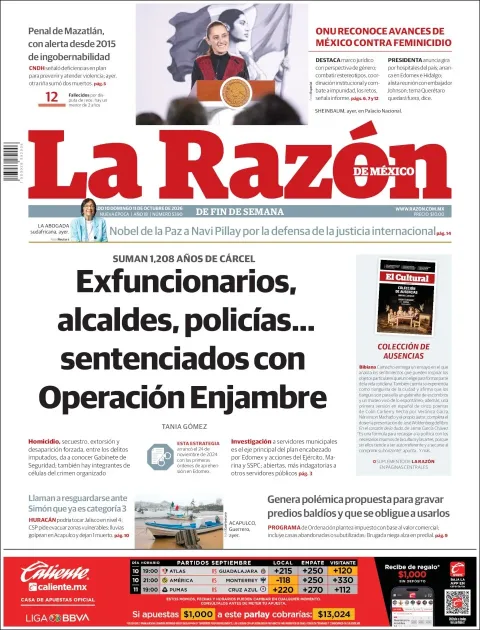 Portada de La Razon