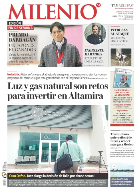 Portada de Milenio Tamaulipas