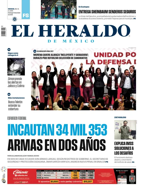 Portada de El Heraldo de Mexico