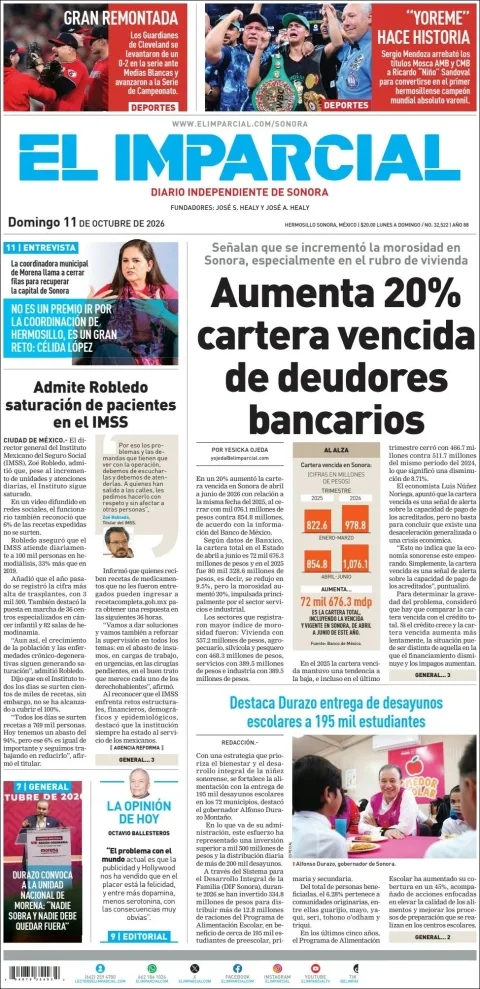 Portada de El Imparcial