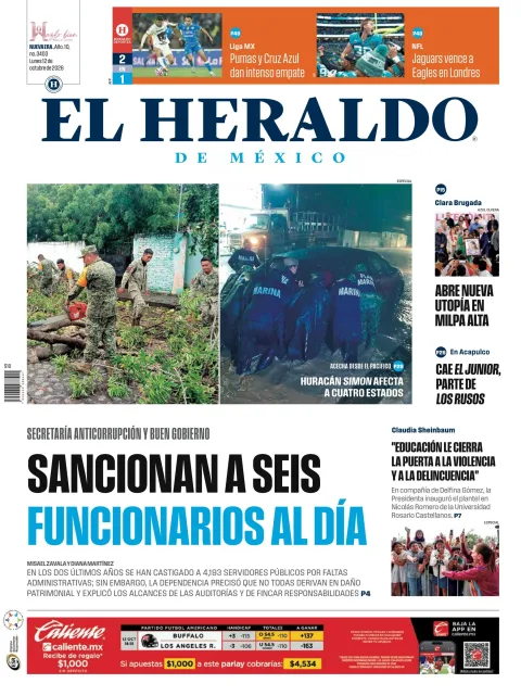Portada de El Heraldo de Mexico