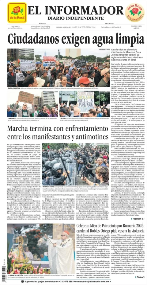 Portada de El Informador