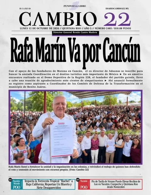 Portada de Diario Cambio 22 (Portada)