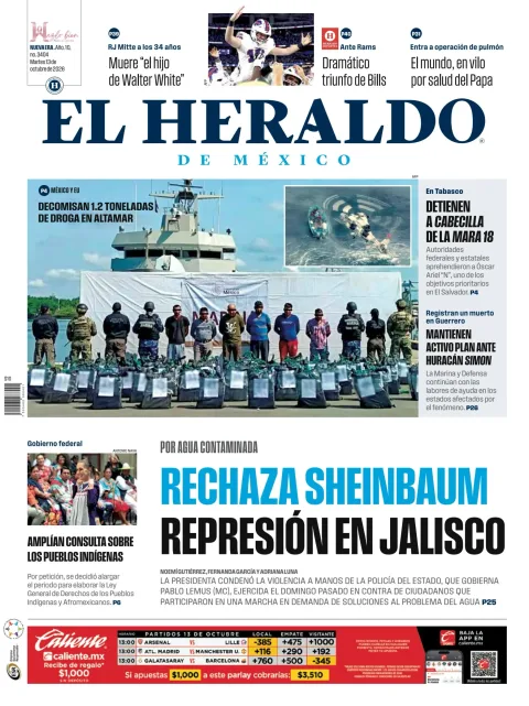 Portada de El Heraldo de Mexico