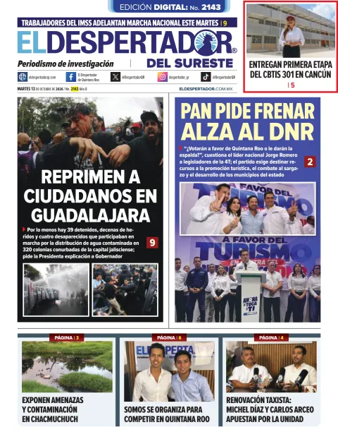 Portada de El Despertador de Quintana Roo
