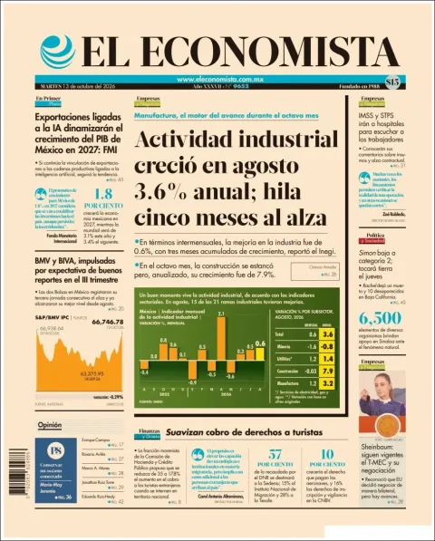 Portada de El Economista