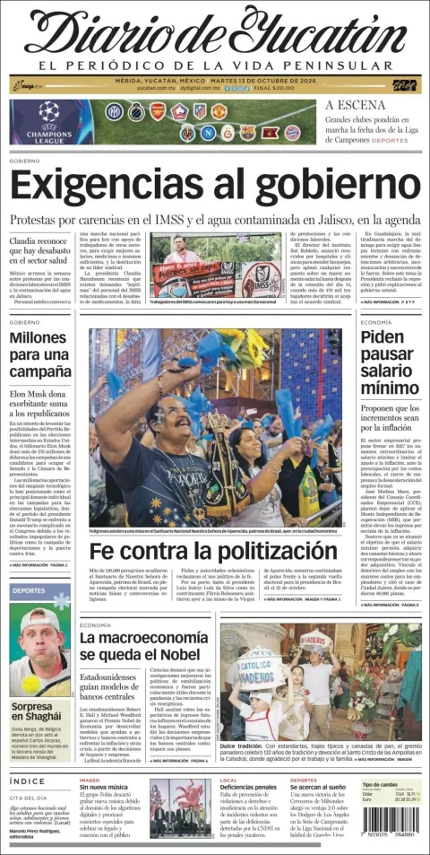 Portada de Diario de Yucatán