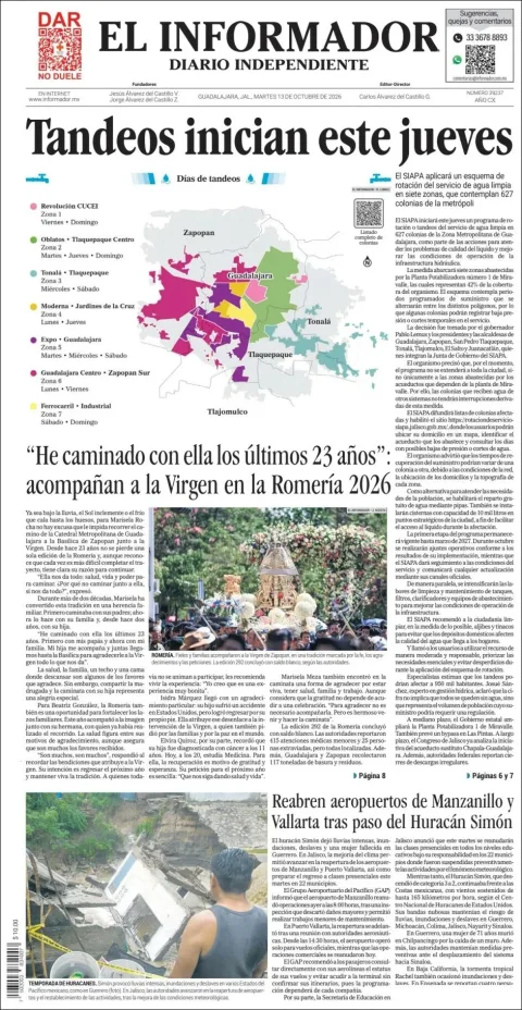 Portada de El Informador