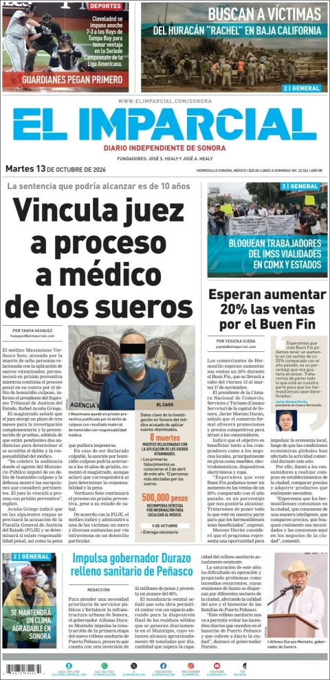 Portada de El Imparcial