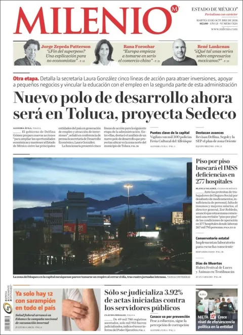 Portada de Milenio Edo de Mexico