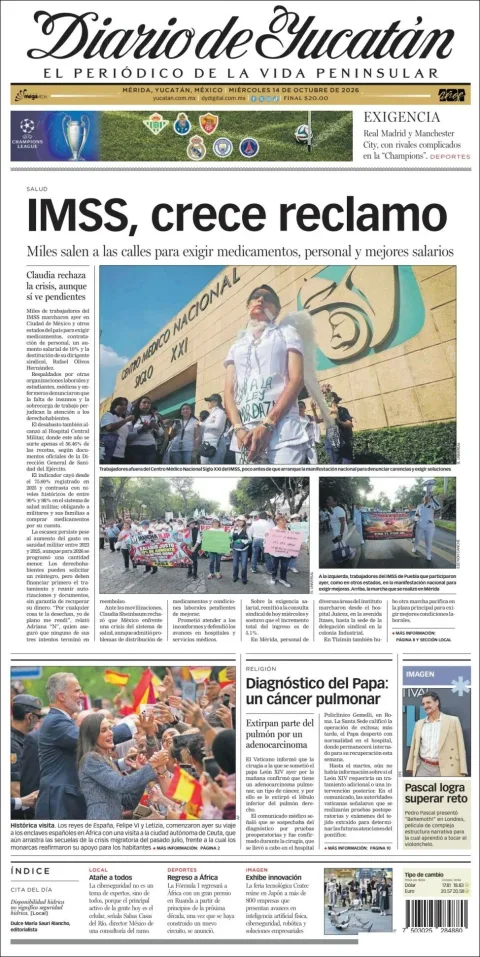 Portada de Diario de Yucatán