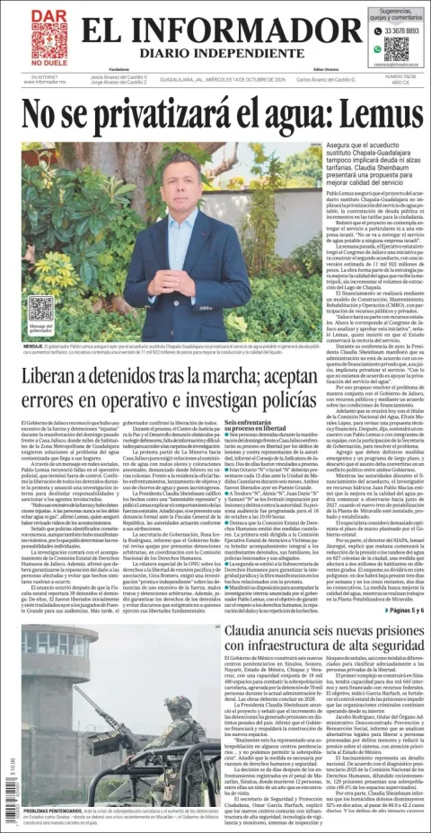 Portada de El Informador