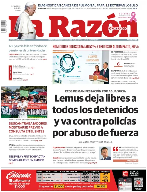 Portada de La Razon