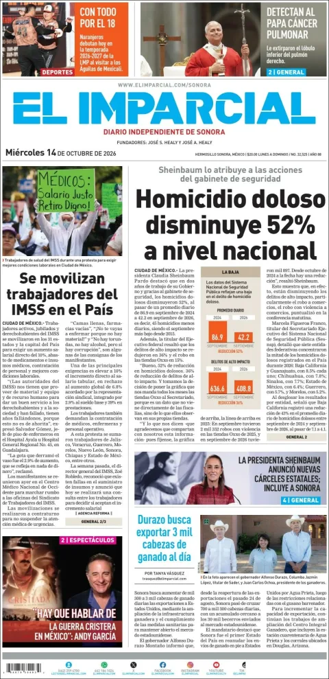 Portada de El Imparcial