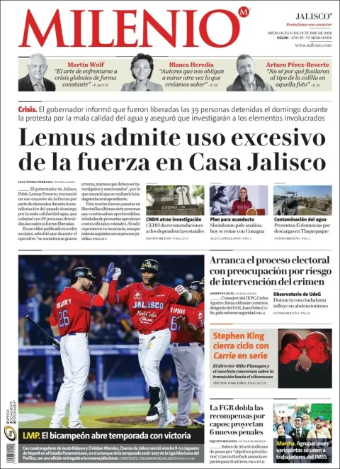 Portada de Milenio Jalisco