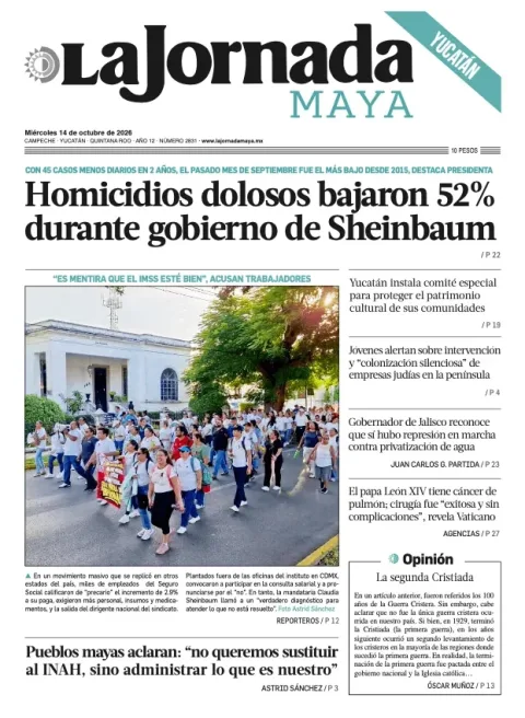 Portada de La Jornada Maya Yucatán