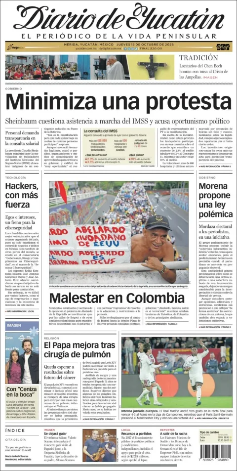 Portada de Diario de Yucatán