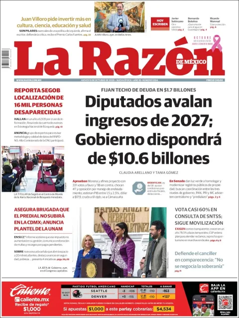 Portada de La Razon