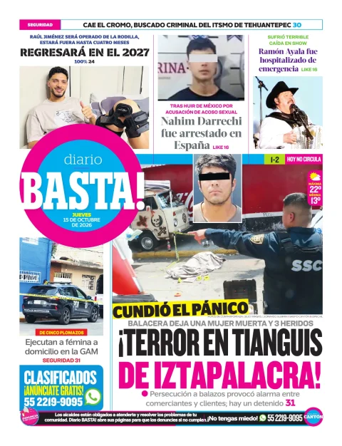 Portada de Basta! (Contraportada)