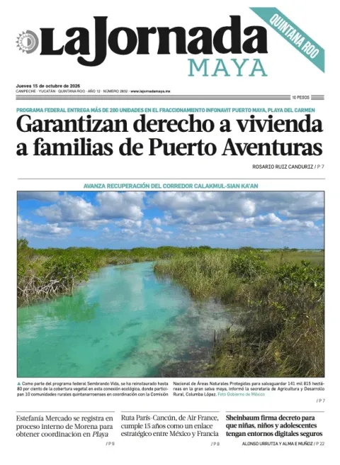 Portada de La Jornada Maya Quintana Roo