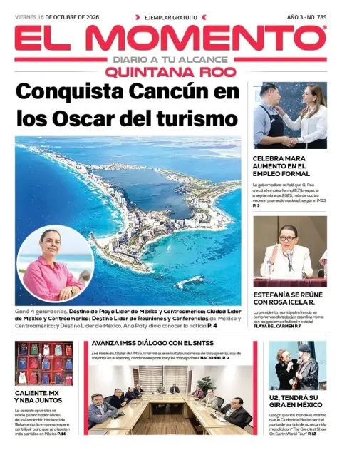 Portada de El Momento Quintana Roo