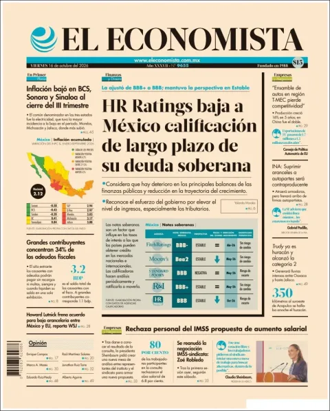 Portada de El Economista