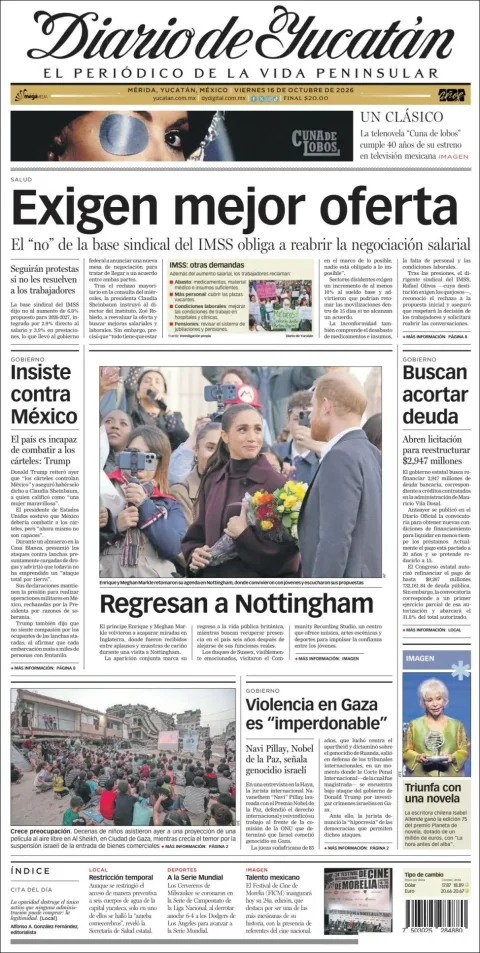 Portada de Diario de Yucatán