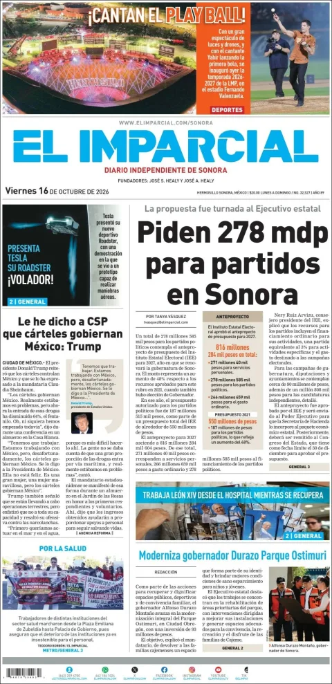 Portada de El Imparcial