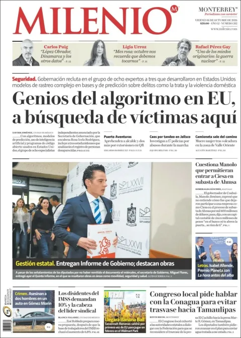 Portada de Milenio Monterrey