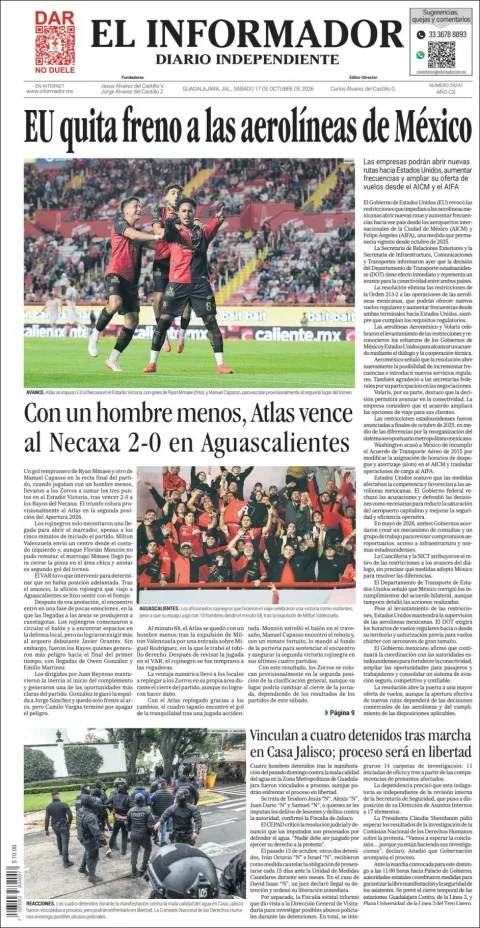 Portada de El Informador