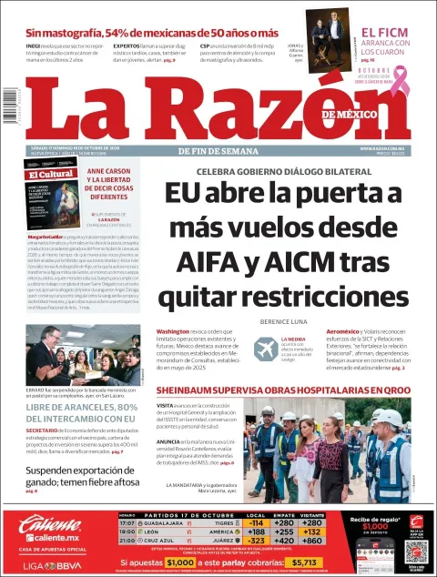 Portada de La Razon