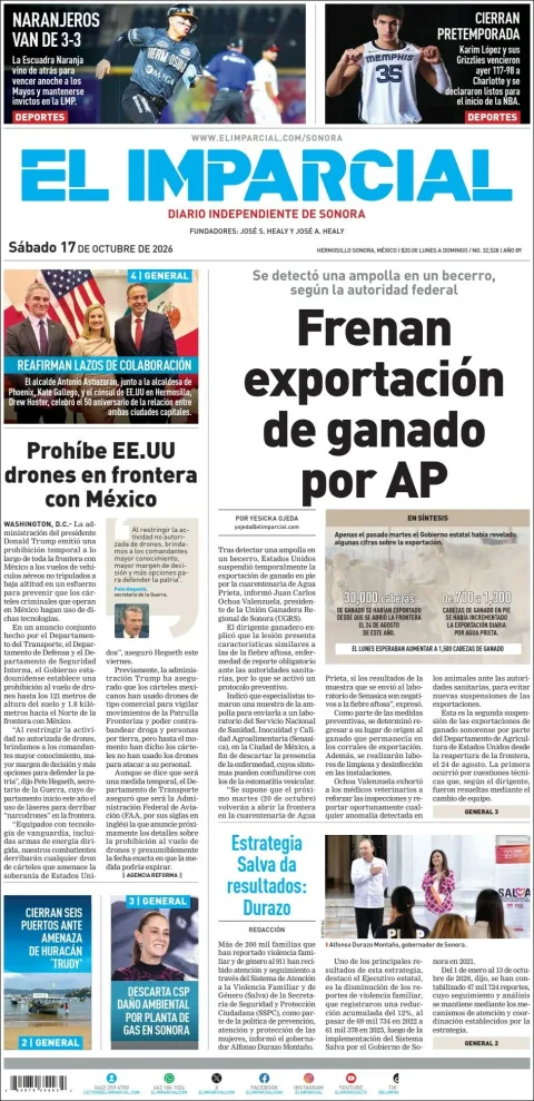 Portada de El Imparcial