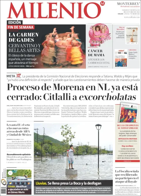 Portada de Milenio Monterrey