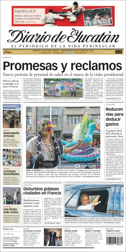 Portada de Diario de Yucatán