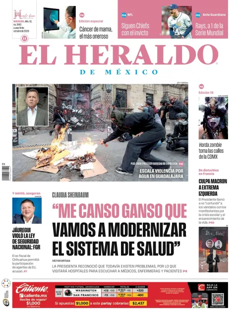 Portada de El Heraldo de Mexico