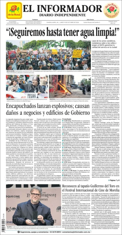 Portada de El Informador