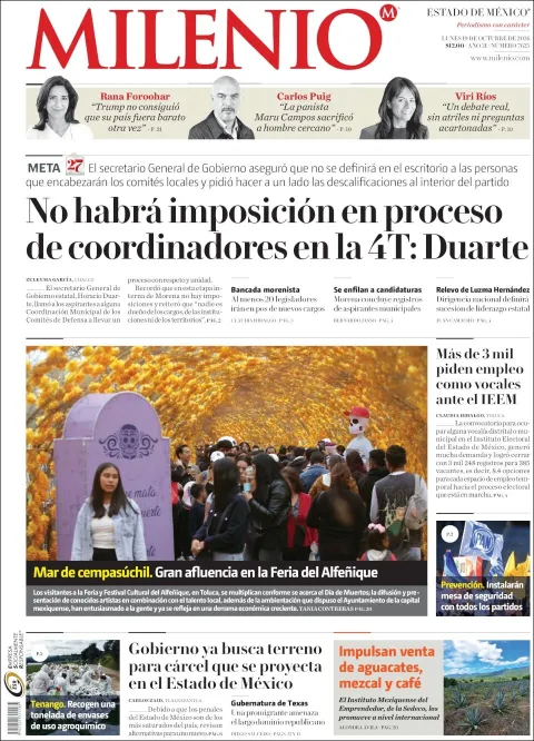 Portada de Milenio Edo de Mexico