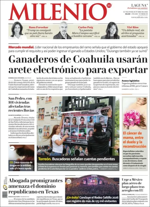 Portada de Milenio Laguna