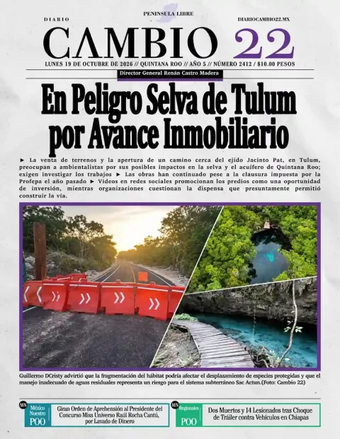 Portada de Diario Cambio 22 (Portada)