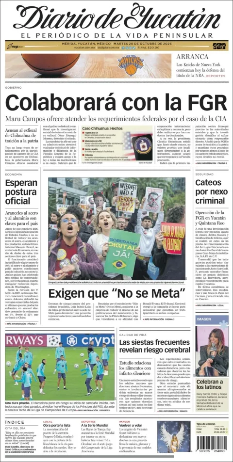 Portada de Diario de Yucatán
